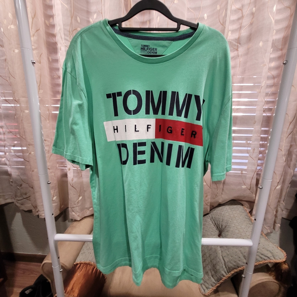 Tommy Hilfiger Mint Green Logo Tee
